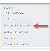 Pointers & Subdomains